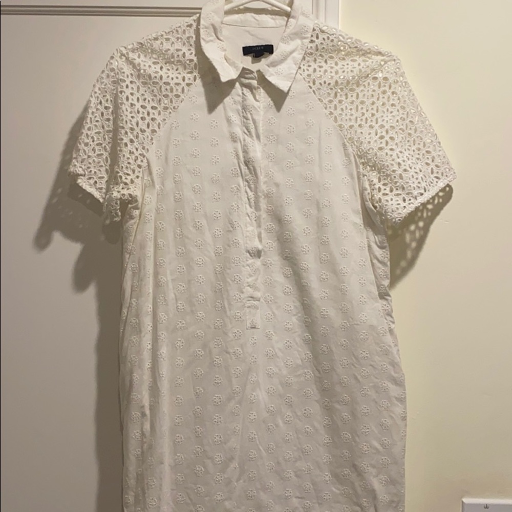 white j crew dress